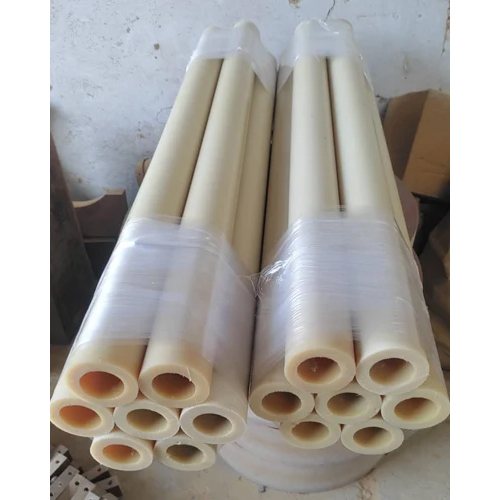 50mm कास्ट नायलॉन ट्यूब - 1000mm लंबाई, 50mm बाहरी व्यास, सफेद रंग, गोल आकार, द्रव और गैस परिवहन के लिए टिकाऊ नायलॉन सामग्री