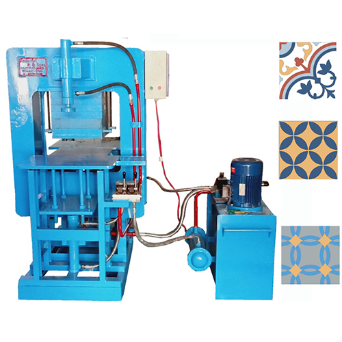 Terrazzo Cement Tiles Press Machine - Color: Blue