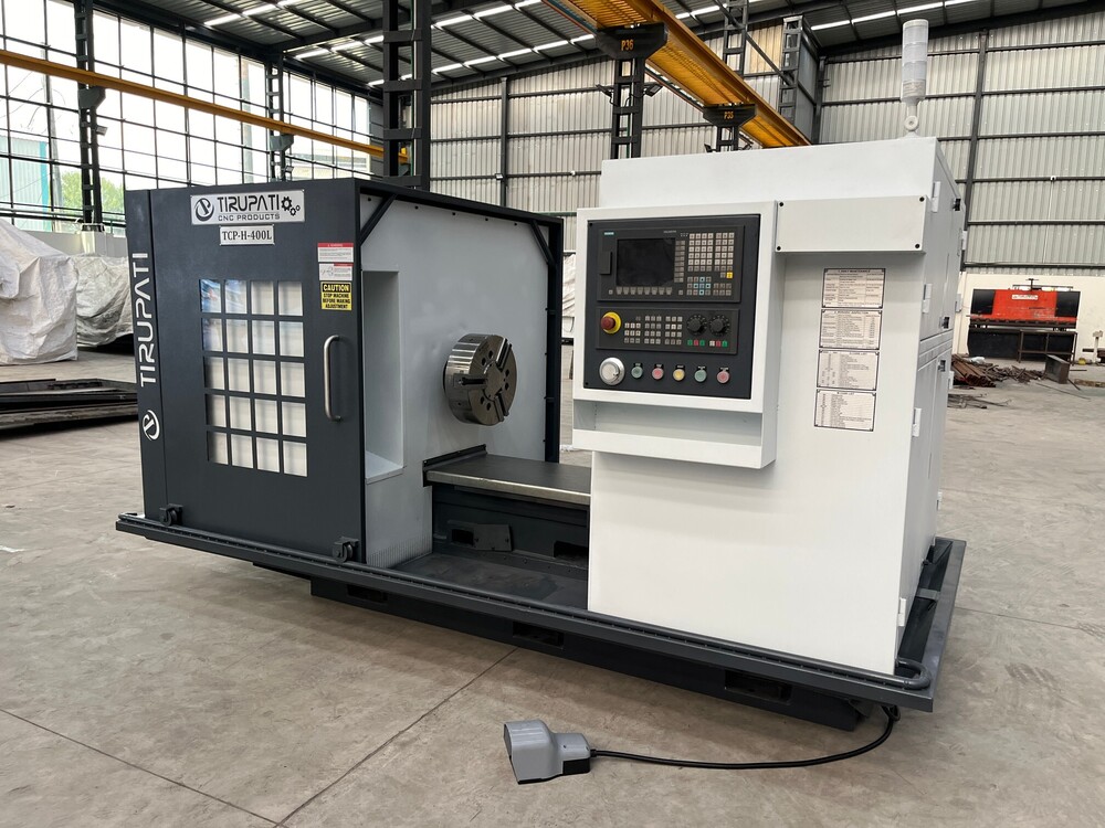 Cnc Lathe Machine - Stainless Steel, 3400x1950x1825 Mm | 200-1800 Mm Turning Dia, High Rigidity, 800 Rpm Spindle Speed, Computerized Control