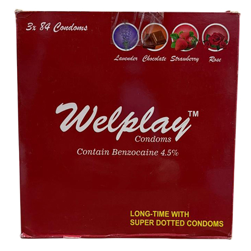 84 Pcs Welplay Condoms - Color: Transparent