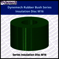 Dynemech Rubber Bush, Series Insulation Disc M16 - Color: Green