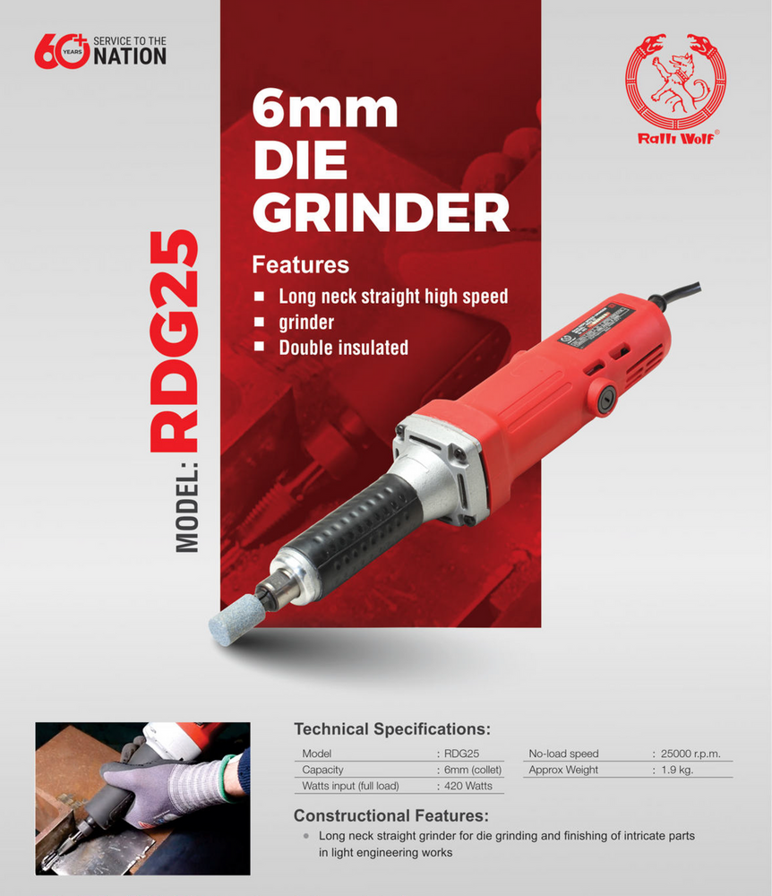 Ralli Wolf 6mm Die Angle Grinder