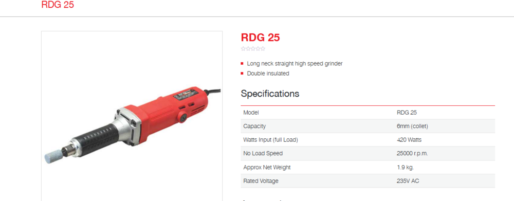 Ralli Wolf 6mm Die Angle Grinder