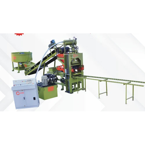 Fully Automatic Fly Ash Brick Making Plant - Color: Green