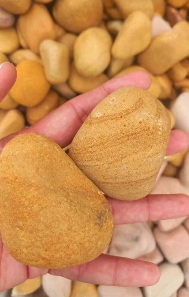 White Marble Pebbles Stone - Natural Stone Type: Limestone
