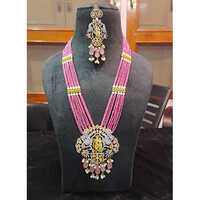 Pink Multi Layered Beaded Necklace