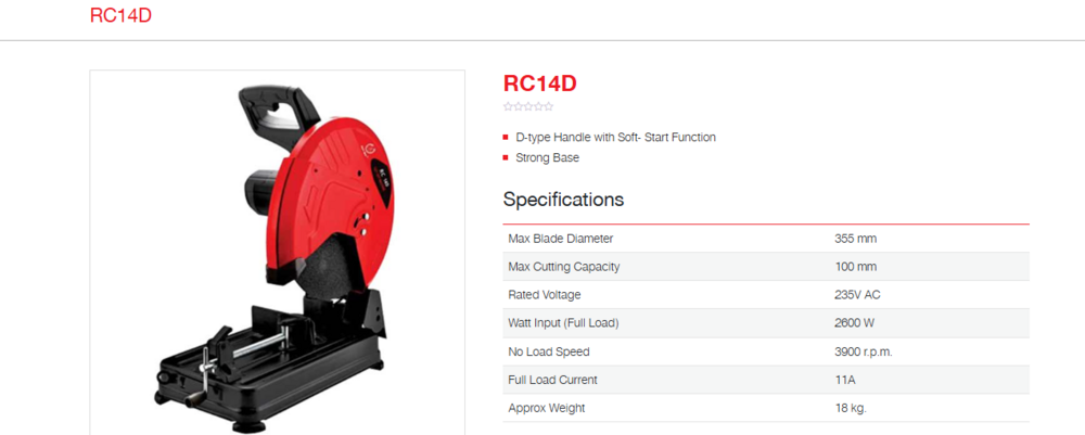 Ralli Wolf 2600W Cut-Off Saw