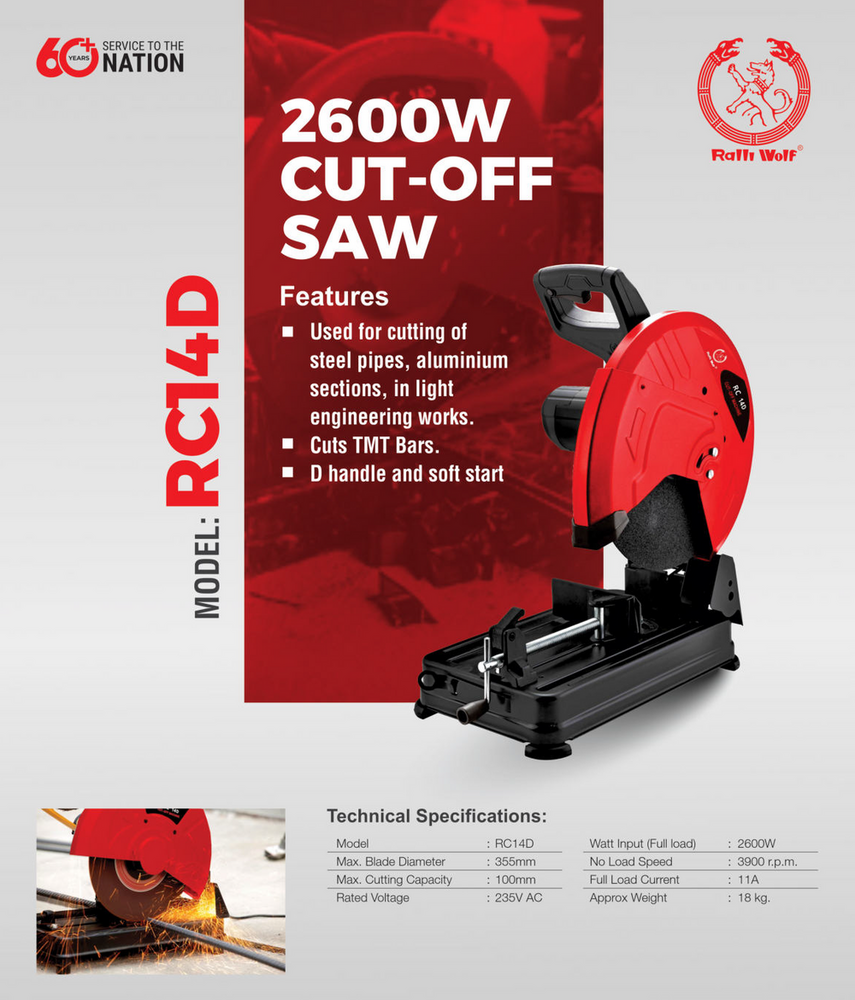 Ralli Wolf 2600W Cut-Off Saw