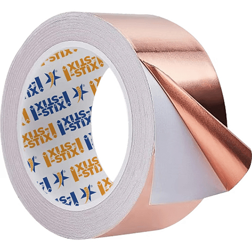 Copper Foil Tape - High-Quality Copper Foil Material, Self-Adhesive Brown Industrial Tape for EMI/RFI Shielding, Electrical Grounding, Circuit Board Repairs 