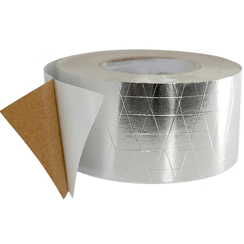 FSK Aluminum Foil Tape - High-Quality Aluminum Foil, Silver Color, Single-Sided Adhesive | Self-Adhesive for HVAC and Insulation Applications
