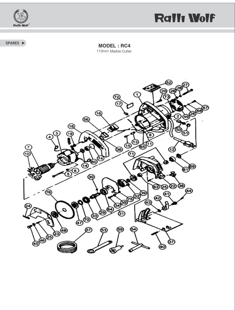 Ralli Wolf 110mm MARBLE CUTTER (RC4)