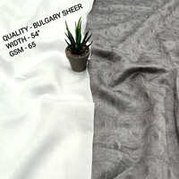 Bulgary Sheer Curtain Fabric - Polyester, 54 Inch Width, Plain & Printed, 100 Meter Moq | Shrink-resistant, Stripe Pattern, Home Use