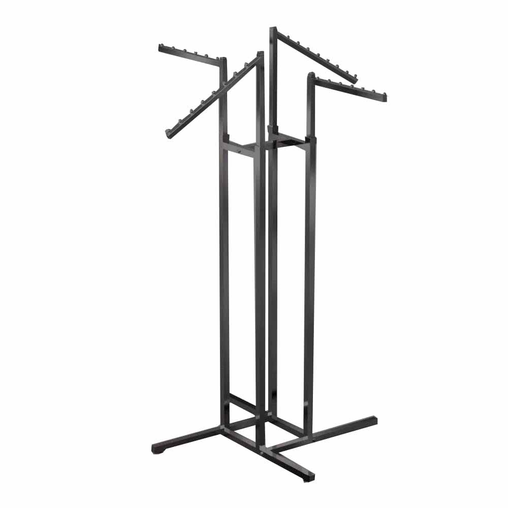 Clothes Rails Stand Solid Metal Clothing Free Standing Hanger Stand For Display Uses For Home, Store And Showrooms