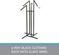 Clothes Rails Stand Solid Metal Clothing Free Standing Hanger Stand For Display Uses For Home, Store And Showrooms