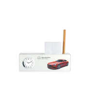 Promotional Table Clock with Pen and Paper Stand