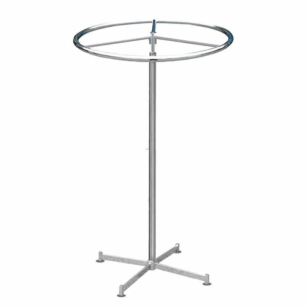 Circle Rotatable Garment Clothing Hanger Stand For Store, Home And Display Uses (Stainless Solid Metal With Chrome Finish)