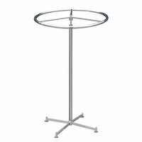 Circle Rotatable Garment Clothing Hanger Stand for store, Home and Display Uses (Stainless Solid Metal with Chrome Finish)