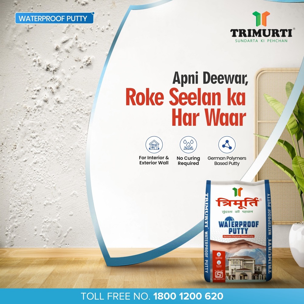 Trimurti 1 Kg Waterproof Wall Putty - Color: White