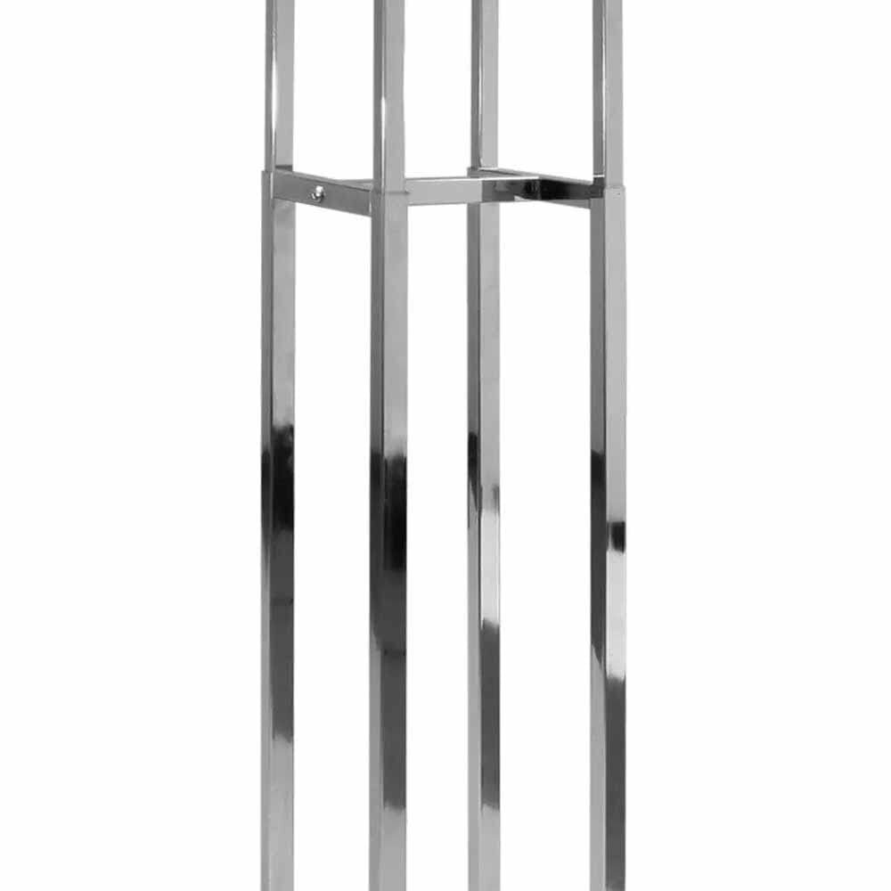 Four Way Clothng Display Stand Used for shop, Shworoom & Exhibition (Silver Chrome Color)