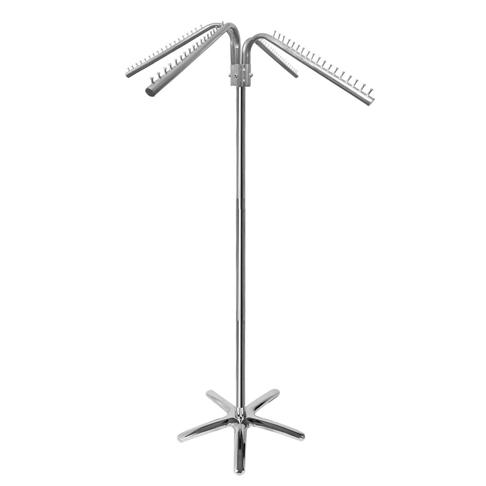 Chrome Fountain Clothing Rack Stand Retail Display Garments Hanger Stand For Display Uses For Shop, Showroom