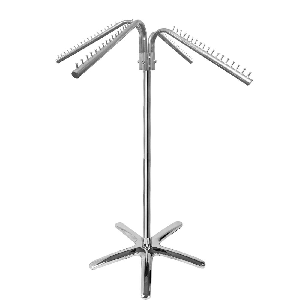 Chrome Fountain Clothing Rack Stand Retail Display Garments Hanger Stand For Display Uses For Shop, Showroom