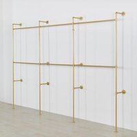 Wall Mounted Industrial Pipe Clothing Garment Racks, Metal Clothing Store Display Stands Clothes Rack