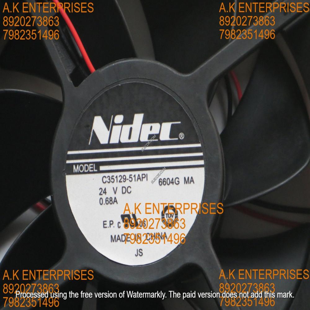 NIDEC C35129-51API 24V 0.68A 2wires Cooling Fan 120*120*38mm