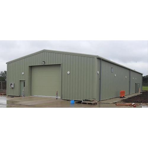 Warehouse Prefabricated Shed - Color: Green