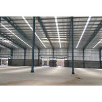Prefabricated Factory Shed - Durable Steel With Aluminum Sheet Roof | Three Rolling Doors For Easy Warehouse Access