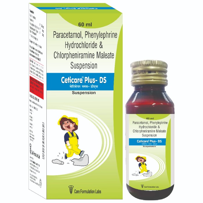 Paracetamol,Phenylephrine,Hydrochloride,Chlorpheniramine Suspension