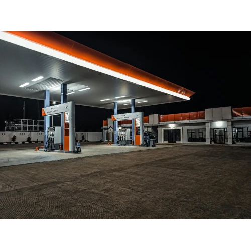 Industrial Petrol Pump Canopy - Color: Multicolor