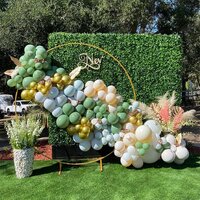 Round Balloon Arch Stand - Decoration Backdrop Stand, 6.56ft Diameter Arch Balloon Stand Assembly Balloon Arch Stand