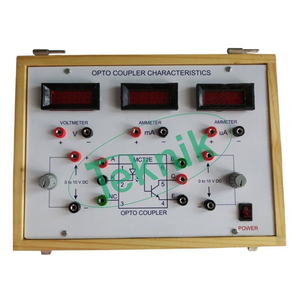 OPTO COUPLER CHARACTERISTICS APPARATUS WITH ALUMINUM PANEL & DIGITAL PANEL METERS