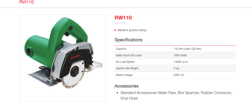 Ralli Wolf 110mm MARBEL CUTTER (RW110)