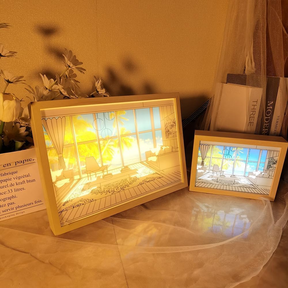 3D LED Painting Wooden Photo Frame