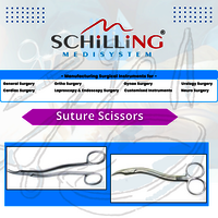 Suture Scissors - Stainless Steel, Manual Operation, Waterproof | Non-foldable, Not Sterilized, Precision Cutting Design