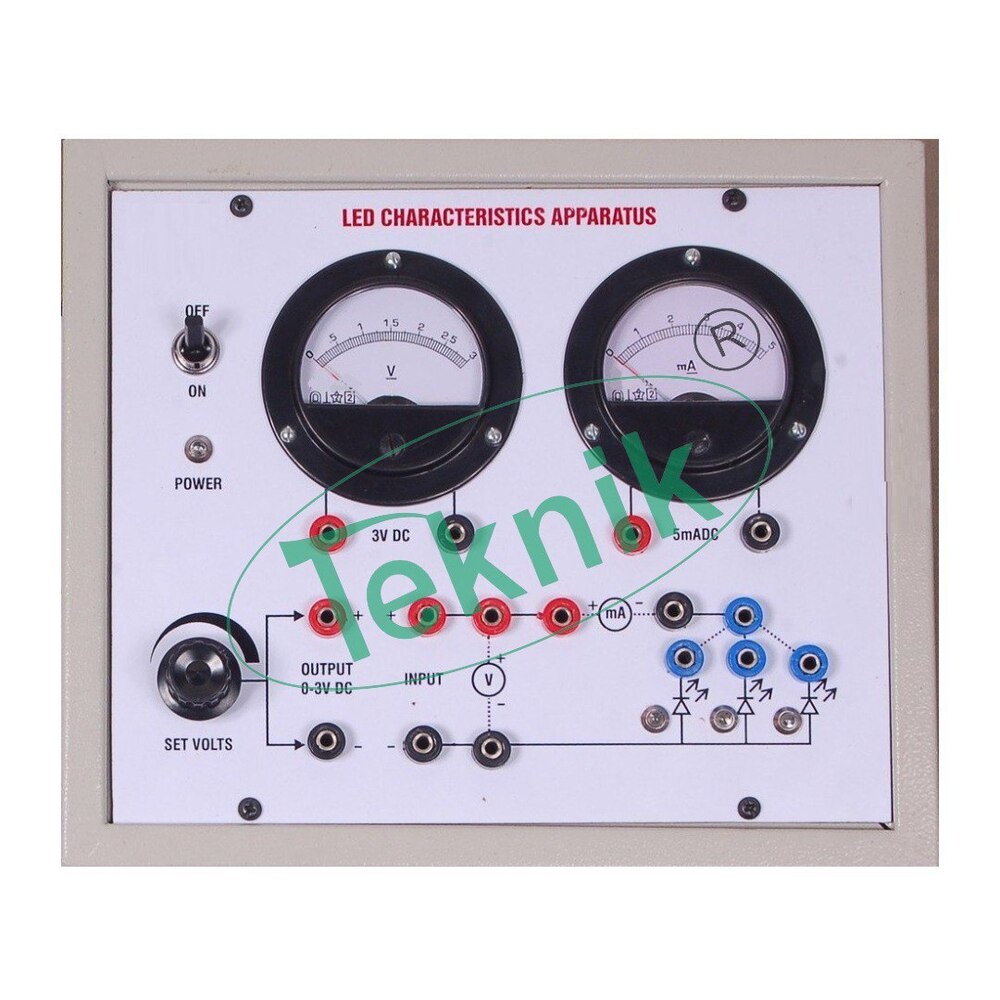 LED CHARACTERISTICS APPARATUS WITH BAKELITE PANEL & ROUND METERS