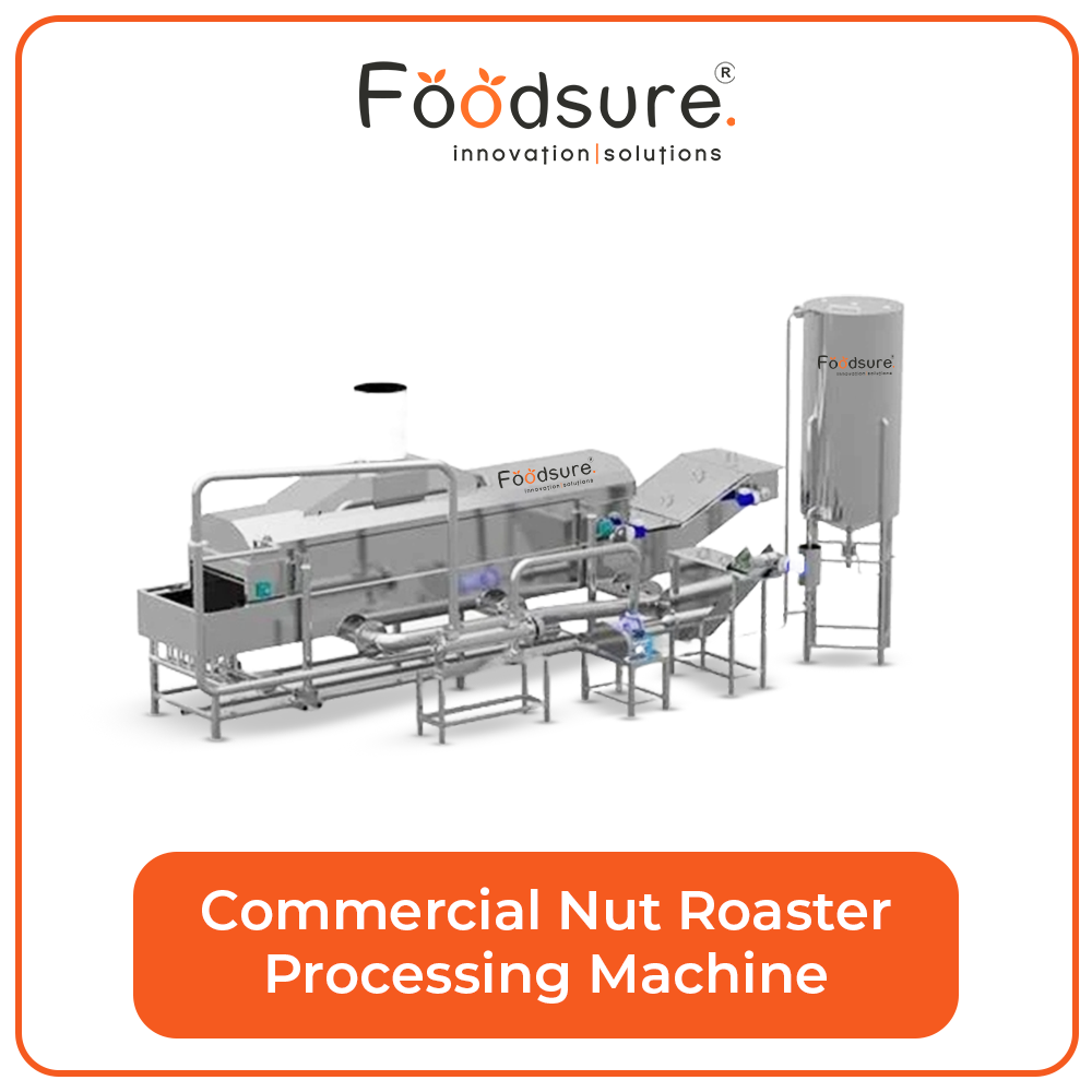 Foodsure Nut Roasting Machine - Stainless Steel, 100 Kg/hr Capacity | Automatic, Plc Control, Eco-friendly, Low Noise, Low Energy Consumption, 1 Year Warranty