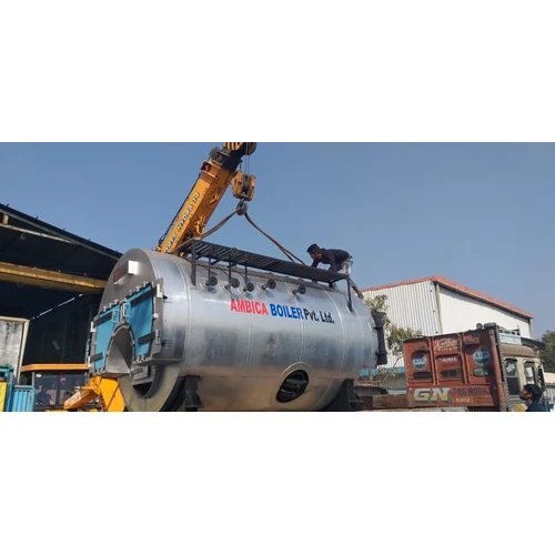 Oil & Gas Fired 8000 Kg-hr Fully Wetback Steam Boiler IBR Approved