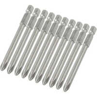 Phillips Head Screwdriver Bits - Stainless Steel, 6 Inch, Silver Color | Round Shape For Industrial Use, Durable And Elegant Design