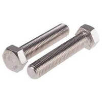 Rack Bolt Screw - Stainless Steel, 2.0 Inch Hexagonal Head | Polished Silver Finish, Rust And Corrosion Resistant For Industrial Use