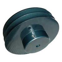 Solid V Belt Pulley - Steel Material , Different Sizes Available, Green Color, Smooth Finish For Enhanced Efficiency, Industrial Use