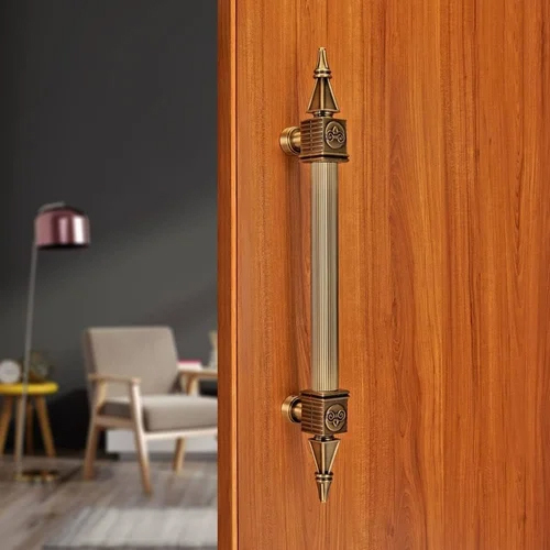 Brass Door Handle - Color: Brown