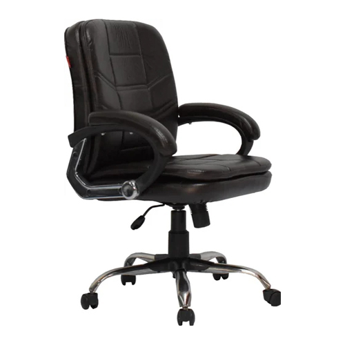 Bluefox Leather Rotable Chair - Artwork: Machine Made