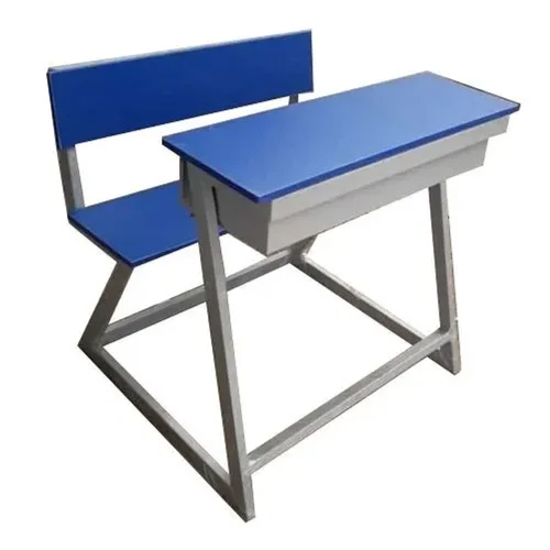 Bluefox School Dual Desk Bench - Mild Steel, Powder Coated Finish, Matt Design | Durable, Indoor Use, No Assembly Required