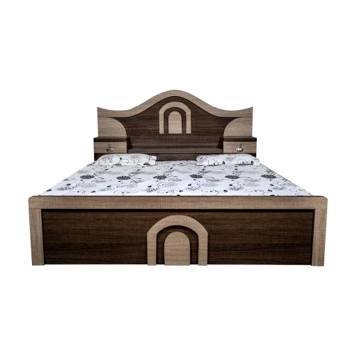 Wooden Double Bed - Color: Brown