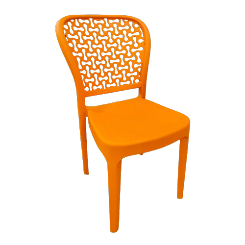 Orange Plastic Cafe Chair