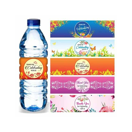 Mineral Water Bottle Sticker - Color: As Per Requirement