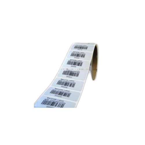 Printed Barcode Sticker Rolls - Color: White