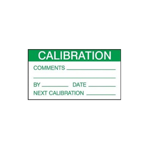 Calibration Label